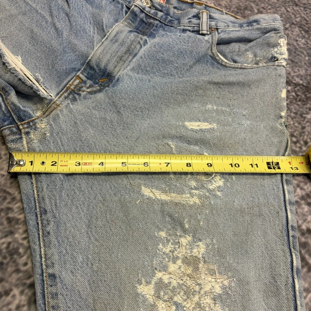 Levi's 517 Bootcut Jeans Mens 36x31 Blue Distressed Western Grunge Vintage Y2K